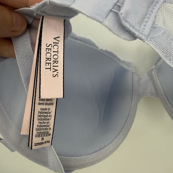 Victorias Secret Purple Gold Metallic Lined Demi Double Bra Size 32DDD - Picture 6 of 7